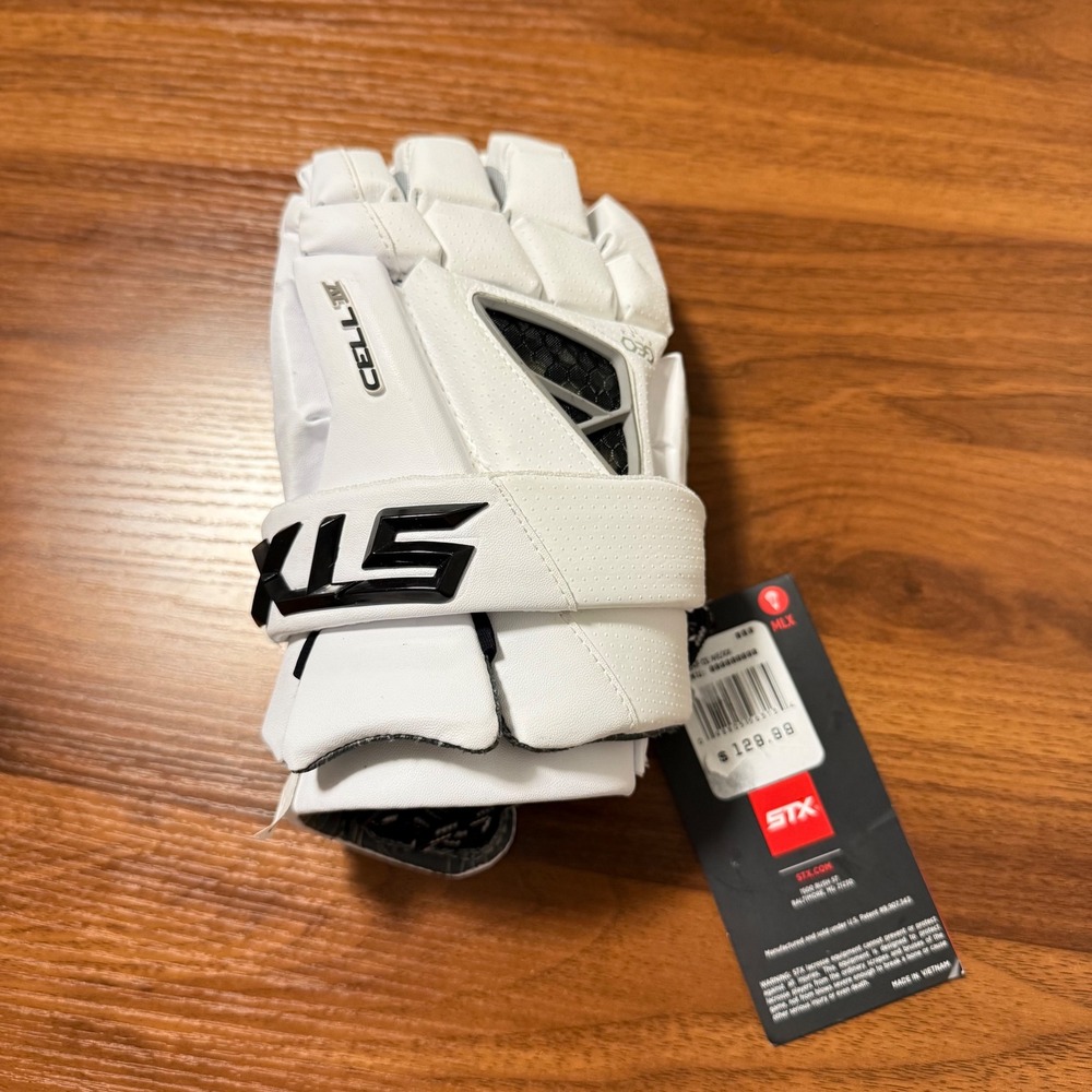 New STX Cell IV Lacrosse Glove Right Hand Only White GeoFlex II Protective Gear